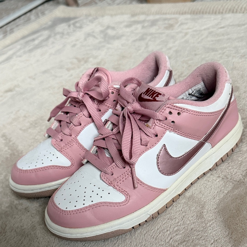 Nike Women's Rose and White Sneakers